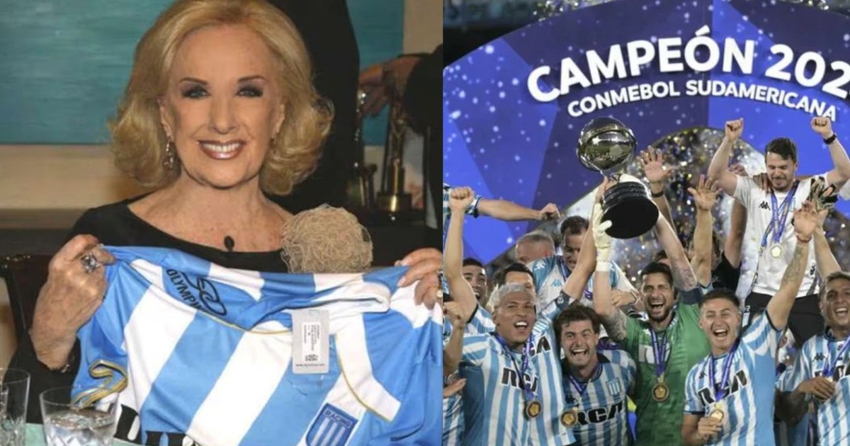 Video: el saludo de Mirtha Legrand para el plantel de Racing campeón de la Copa Sudamericana